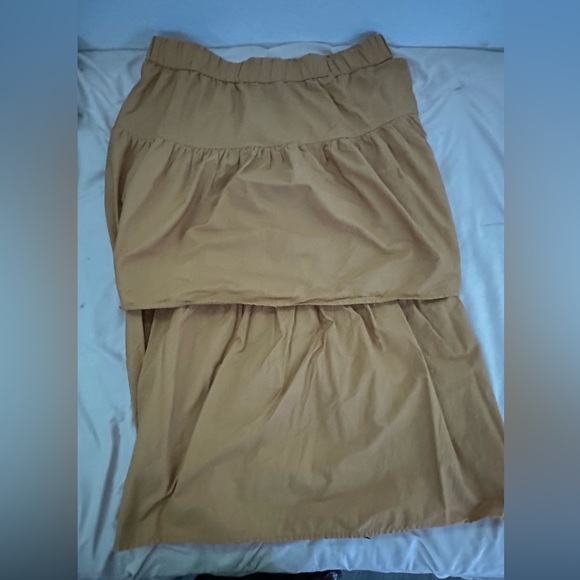 Mustard maxi ruffle skirt - Picture 2 of 5